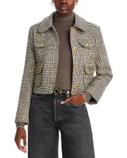 Avec Les Filles Plaid Four Pocket Jacket