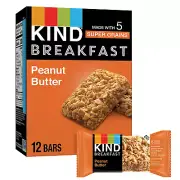 KIND Breakfast, Healthy Snack Bar, Peanut Butter, Gluten Free Breakfast Bars, 10