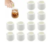 12Pcs Small Milk Jug, 110 ml White Small Porcelain Milk Jug