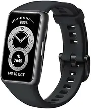 [HUAWEI] Band 6 - All-Day SpO2 Monitoring, 1.47" FullView Display, 2-Week Battery Life, Fast Charging, Heart Rate Monitoring, Sleep Tracking, 96 Workout Modes, Message Reminder - Graphite Black