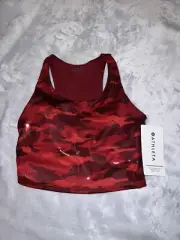 Athleta Ultimate Printed Crop Top Shiny Camo