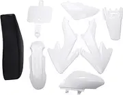 Lrocaoai 8Pcs 50Cc 110Cc 125Cc 140Cc Plastic 4-Stroke Crf50 Pit Off-Road Bike Set Mudguard Seat - Motorcycle Motorcycle DIY Kits White, 257562A2