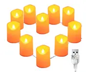 C85 Valentines Day Electronic Candle Light String Without Remote Control Romantic Warm White LED for Wedding Confession Proposal