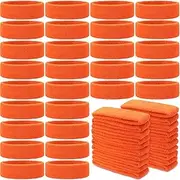 [Libima] 24 Pcs Kids Sweatbands Bulk Boys Headband for Sports Kids Cotton Terry Youth Sweatbands Elastic Kids Sports Headbands Wicking Athletic Sweatbands