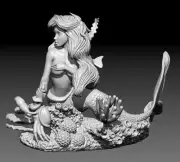 60mm resin figures model Fantastic and Sexy Mermaid Unassembled unpainted