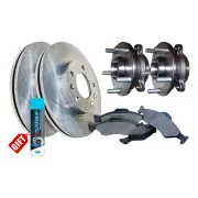 Front Wheel Bearing Hub Assembly + Brake Rotor Pad Kit for Toyota Rukus AZE151