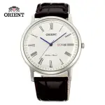 【ORIENT 東方錶】ORIENT 東方錶 經典簡約系列 星/日期石英錶 皮帶款 白色 - 40.5MM(FUG1R009W)