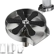 Glass Washer for Sink | Quick Rinser 360 Degree Rotary Press Cup Washer - 9 Nozzle-Spray Sink Faucet Bottle Washer Cup Cleaning Tool for Glassware Cups