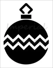 CHRISTMAS BALL ORNAMENT B3 Large Bauble 8.5x11 Xmas Stencil Plastic Sheet S218