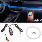 RGB LED Car Fiber Optic Interior Lamp Decor Ambient Light Strips App Control (for: Audi)