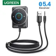 UGREEN Bluetooth 5.4 Car Receiver Adapter USB AUX with Mics Car Kit Stereo Audio