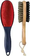 Korbond Lint Remover Clothes Brush Set, Wooden Handle, Coat & Suit Brush & Lint Removal Brush, Pack of 2