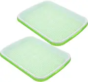 COOPHYA 2pcs Plant Germination Trays Lightweight Sprouting Container for Use Easy Rooting Nursery Plates with Catch Trays Random Color
