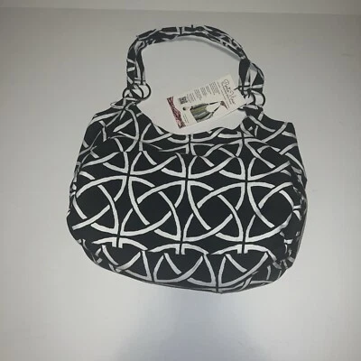 Porto Vino The Swankey Wine Purse Black/White Insulated refillable Pour Spout