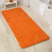 Lavish Home Memory Foam Shag Bath Mat (24x58) Orange