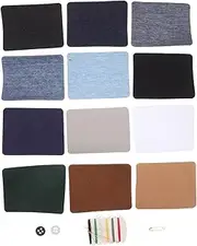 DOITOOL 1 Set Versatile Fabric Repair Patches Rectangular Iron Knee and Elbow Patches Adhesive Backed Faux for Clothing Repair Jackets and Pants Easily