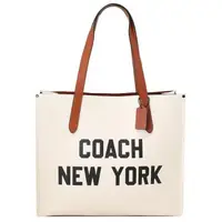 在飛比找森森購物網優惠-COACH CH765 品牌壓印LOGO字樣肩背大托特包.白