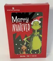 Grinch Merry Whatever Greeting Cards and Envelopes NEW BOX 18 American Greetings