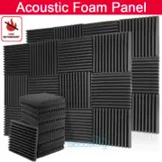 24 48 96PCS 12"X12"X1" Acoustic Foam Panel Wedge Studio Soundproofing Wall Tiles