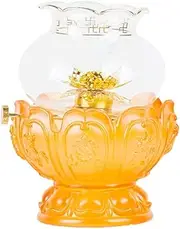 Oil Lamps for Indoor Use Lotus Butter Buddha Front Light Home Emergency Lighting Kerosene Lamp Adjustable Switch Hurricane Lamp Glass Oil Lantern