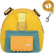 Dog Backpack Harness for Small to Medium Dogs Cute Pet Backpack with Built-in Dog Poop Bag Dispenser Adjustable Pets Self Carrier Bag Ideal for Travel, Hiking, and Daily Walks (Yellow)