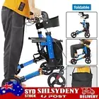 Foldable Rollator Walking Frame Mobility Walker Disability Aid Elderly Wheels AU