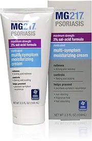 MG217 Psoriasis Medicated Multi Symptom Relief Moisturizing Cream With 3% Salicylic Acid - 3.5 oz Tube