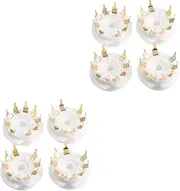 QUMIIRITY 2sets 9-pin Tube Sockets Vacuum Tube Base for Electronic Projects and Practical Design 4pcs*2