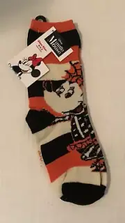 New Disney Minnie Mouse Halloween Skeleton Socks Kids Size 9-2.5