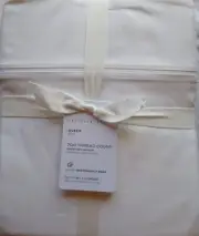 Pottery Barn 700 Thread Count Sateen QUEEN Sheet Set 100% Cotton, White NWT