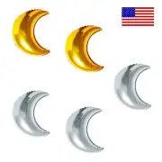 Crescent Moon Shaped Mylar Foil Balloons