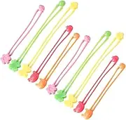 LALADEFIEE 10pcs Elastic Silicone Bands Multi-Functional Tying Straps Lunch Box Decorative Bands Vegetable Food Binding Ropes Office Supplies Small Silicone Ties