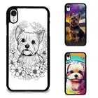 Deluxe Case Yorkshire Terrier cute drawn For iPhone XS 11 12 13 14 15 16 Pro Max