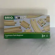 Brio World 33401 Expansion Pack Beginner 11-Piece Wooden Train Track Set NEW