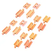 2x 8pc Bigjigs 5.5cm Mini Railway Tracks Accessory Kids/Children Wooden Toy 3y+