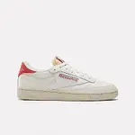 REEBOK CLUB C 85 VINTAGE [100074233] 女 休閒鞋 經典 復古 網球鞋 皮革 米 紅