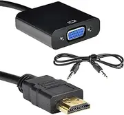 HDMI to VGA Audio Adapter Cable Converter for PC Laptop Monitor TV HD 1080p