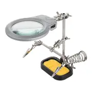 Goobay Soldering Aid w/Magnifying Glass Third Hand Helper Repair Station Tool