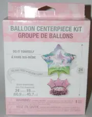 NIB Purple Unicorn Balloon Centerpiece Kit for Party Helium-Free 24in X 18in