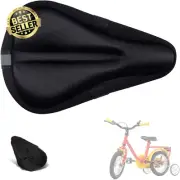 Kids Gel Bike Seat Cushion,9"x6" Memory Foam Saddle Pad,Water&Dust Resistant Cov