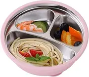 Divider Plate for Children, Divided Plates with Suction Cup in Non-Slip Silicone – Unbreakable Feeding Bowl Ideal for Kindergarten Camping Picnic Outdoor
