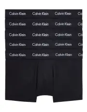 [Calvin Klein] Cotton Stretch Low Rise Trunks 5 Pack in Black