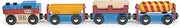 Mentari Toy Wooden Cargo Train Set with Magnetic Cargo Carriages, 36 cm Total Length
