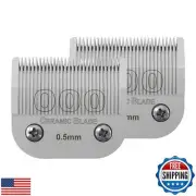 2 Packs 000 Detachable Replacement Ceramic Blades,Compatible with Andis/oster