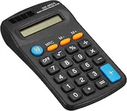 [uxcell] Small Pocket Calculator,Basic Handheld Calculator 8 Digit LCD Display Four Function Battery Powered for Desktop Home Office, Black