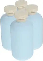 NOLITOY 4 Pack Mini Travel Shampoo Bottles Leakproof Plastic Containers for Skincare Toiletries