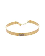 Meshmerise 18K Over Silver 0.05 ct. tw. Diamond Bangle Bracelet