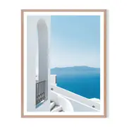 Greek Afternoon Framed Printed Wall Art - Timber