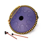 14 inch 14-Tone Carbon Steel Tongue Drum Hand Pan Drums with Drumsticks Percussi
