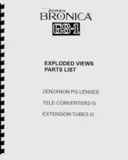 Bronica Zenzanon-PG Lenses f/GS-1, Exploded Views, Parts List f/Service & Repair